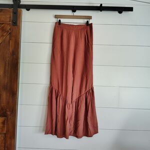 Three Birds Nest Pants Elastic Waist Wide Leg Ruffle Boho Cottagecore Large